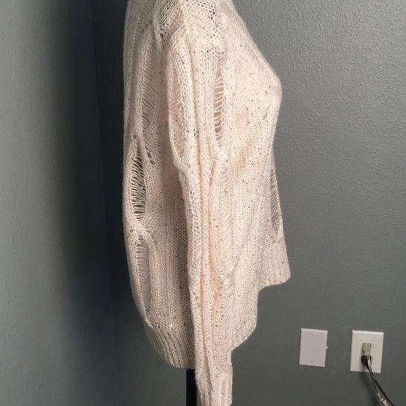 Jennifer Lopez Cream Sequin Sweater - Picture 5 of 6